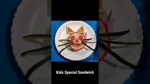 'Cooking art | kids special sandwich | fireless Cooking | kids Sandwich | #shorts'