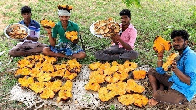 'Fresh palmyra palm fruit recipe cooking in my village | village food taste'