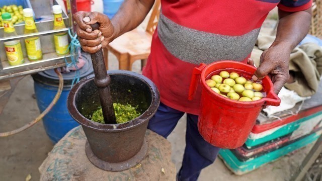 'The Ultimate Fruit Mixer Making in a Giant Mortar & Pestle | Bangladeshi Street Food'