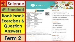 '5th Standard- Science- Lesson 1- Food- Book back Exercises & Question Answers- Pages 69 & 70- Term 2'