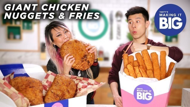 'I Made Giant Chicken Nuggets And Fries For A Competitive Eater • Tasty'