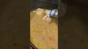 '#shorts Making American chicken and dumplings #yummy #usa #food #foodie #cooking #tasty #soupseason'