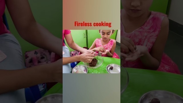 'Fireless cooking school activity by Navya | Navya Divya #shorts'