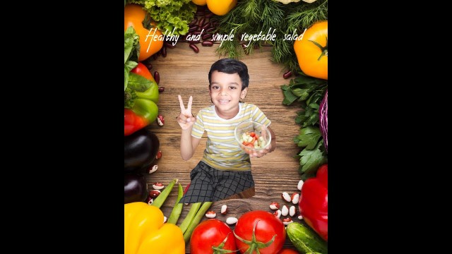 '#Fireless cooking #Simple vegetable salad for kids by #Jeshvik'