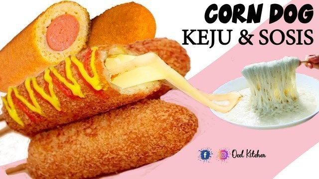 'Resep Mozzarella Corn Dog / Sosis Corn Dog mudah sekali | TANPA TELUR & TANPA SUSU'