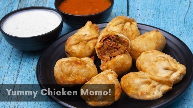 'Foreigners trying Indian street food Chicken Momo for the first time'