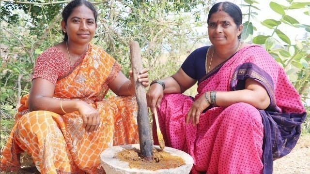 'మా అమ్మ చేతి గోంగూర రోటి పచ్చడి || Village Style Gongura Pachadi || Andhra Gongura Chutney'