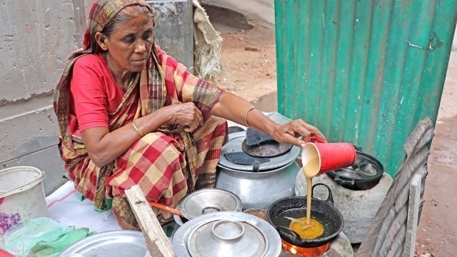 'Grandma\'s Village Style Chitoi, Bhapa & Pua Pitha in City | Bangladeshi Street Food'