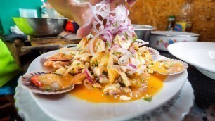 'Epic Seafood in Peru - EXTREME COOKING SKILLS in Chorrillos Fishing Village in Lima!'