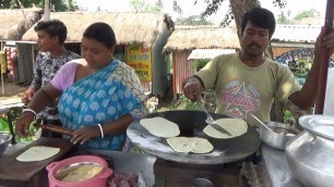 'Indian Village Husband Wife Selling Paratha @ 5 rs Only | Street Food Saktigarh , West Bengal'