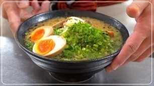 'NYのラーメンコンテストで2連覇を達成した絶品豚骨ラーメン「麺屋二郎」に密着！ Japanese street food ramen 拉面 일본의라면'