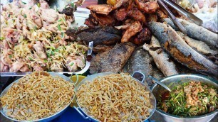 'Cambodian Street food for factory workers, robust street food at Tuol Krasaing, Ta Khmao'