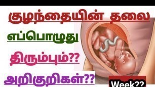 'When a baby Turns Head down position During pregnancy ||Symtoms of Baby Head Down position in Tamil'