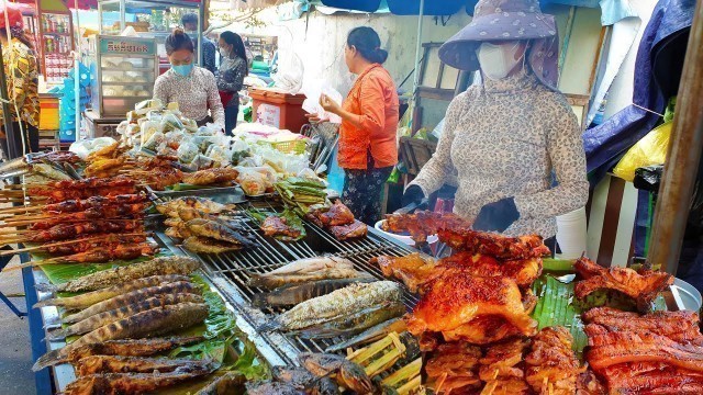 'Khmer Popular Fast Foods For Sales In Phnom Penh  - Cambodian Street Food'