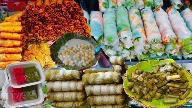 'Psar Thmei Battambang Food Market Morning Scenes, Cambodian Street Food Market Scenes'