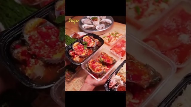 'Amazing Raw BabyShrimp Oyster Shrimp rice with Spicysauce ,Cambodian Street food , cambodian mukbang'