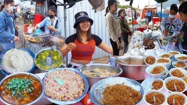 'Cambodian Street Food Compilation For Factory Workers - Various Kinds Of Cheap Breakfast For Sales'