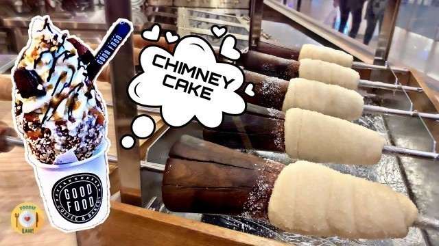 'Chimney Cake Soft Serve Trdelnik Making at Good Food Coffee & Bakery Singapore'