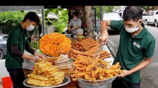 'Brand Crispy Fried Banana, Shrimp Cake, Frog, Sweet Potato, Shrimp Bread | Cambodian Street Food'