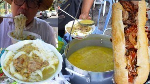 'Tasting Cambodian street food, cheap street food breakfast, noodle soup & sandwiches'