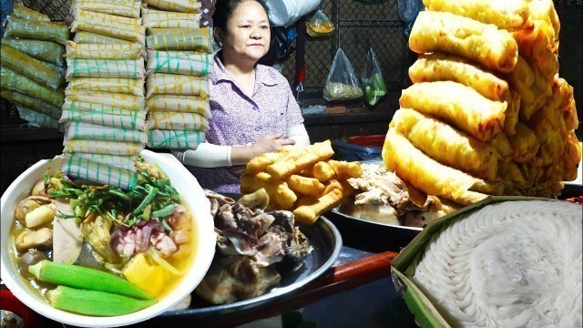 'Amazing Market Morning Scenes, Awesome Cambodian Street Food, Old Ta Khmao Market'