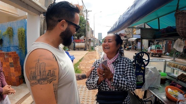 '$100 SURPRISE for Cambodian Street Food Vendor in Siem Reap, Cambodia 