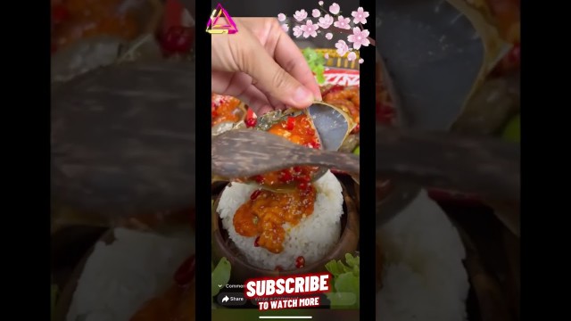 'Amazing RawCrap With rice and spicy sauce, Cambodian Street food , cambodian mukbang'