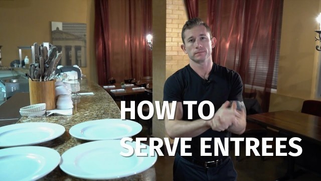 'How to serve plates correctly and interact with guests'