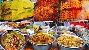 'Street food compilation, amazing Cambodian street food, Khmer food market scenes'