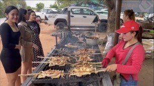 'Cambodian street food at Countryside | Bakong market food tour'