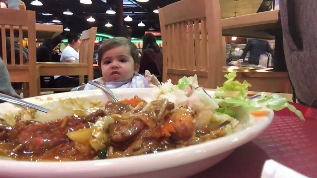 '10 months old baby girl order Mongolian beef'