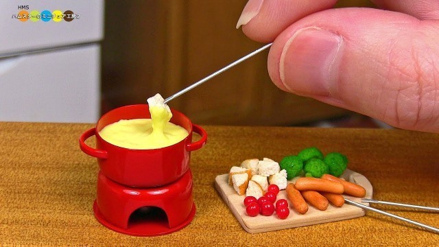 'DIY Miniature Cheese Fondue　ミニチュアチーズフォンデュ作り Fake food'