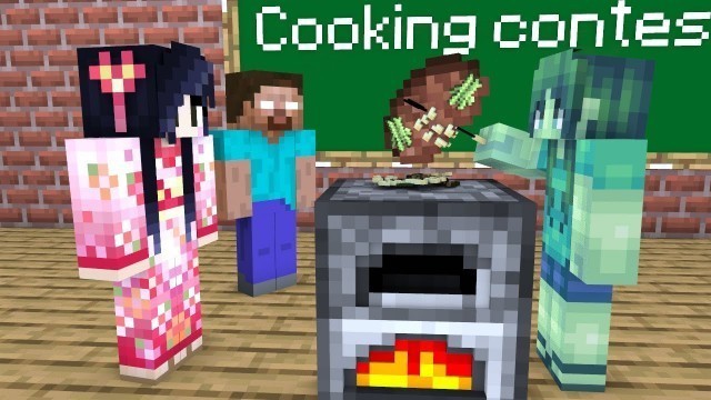 'Monster School : Funny Cooking Fails Compilation - Minecraft Animation'