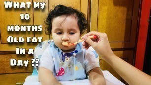 'What My 10 Months Old Eats in a Day | Baby Diet | Kavya K'