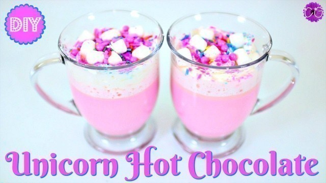 'UNICORN HOT CHOCOLATE!  NO FAKE FOOD DYE NEEDED!'