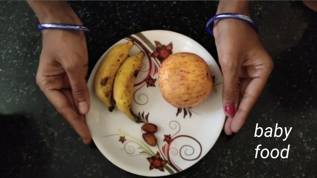 'Apple Banana Baby food for 8 Months Old||Apple Banana Porridge for babies||Apple Banana badam purie.'