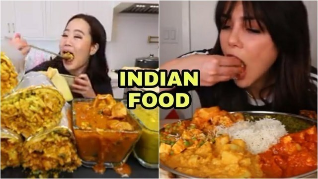 'Foreigners Eating Massive Amount Of INDIAN FOOD  |Foodylicious|'