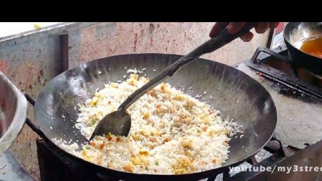 'EGG FRIED RICE - FAST FOOD RECIPE - 4K VIDEO - ULTRA HD VIDEO street food'