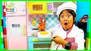 'Ryan Pretend Play Cooking with Kitchen Play Set and Food Toys!!!'