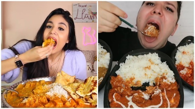 'Mukbangers consuming INDIAN FOOD 