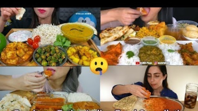 'Foreigner Eating Indian Food Compilation l Indian Food ASMR Compilation l Only Bites'