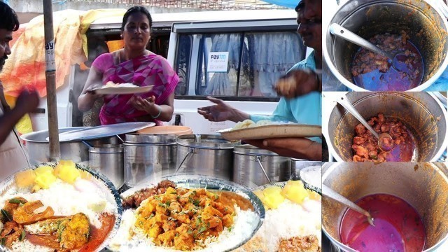 'Hard Working Couples Selling Unlimited Meals at Hyderabad | Street Melas Videos | Food Bandi'