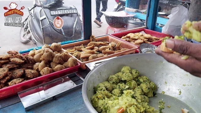 'Bread Bajji Street Food Hyderabad | Making of Bread Bajji | Bread Bajji | Street Food Hyderabad'