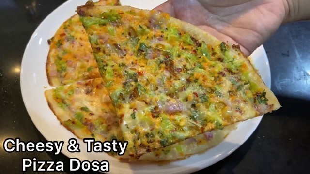 'Hyderabad Famous Street Food Pizza Dosa | Pizza Dosa Recipe | veg masala cheese Dosa Recipe | Dosa'