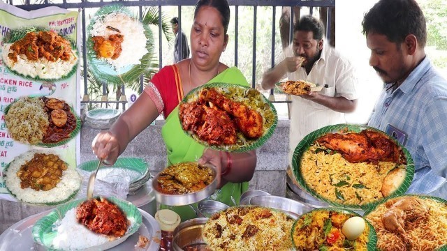 'Awesome Roadside Meals in Hyderabad | Famous Aunty Selling Roadside Meals | Street Food Videos'