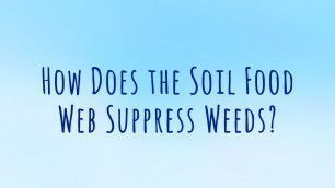 'Weed Suppression Using the Soil Food Web'