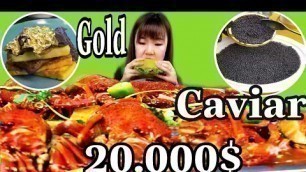 'Asmr Mukbang.Seafood boil mukbang eating asmr most expensive food.'