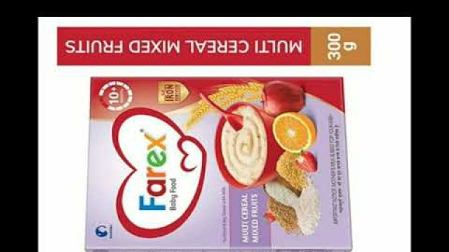 'Farex multi cereal mixed fruits for 10+ months old babies'