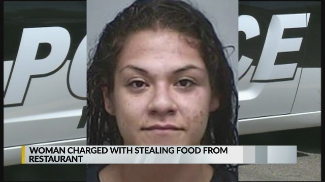 'Woman charged with stealing food from restaurant'