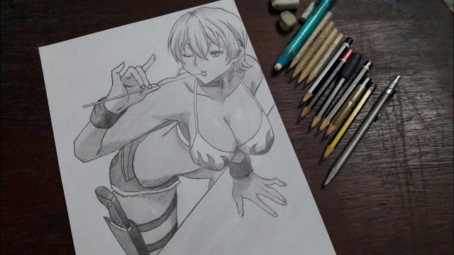 'DRAWING |Mito Ikumi(Nikumi) From Shokugeki No Souma [Food War] |Q Shah Art'